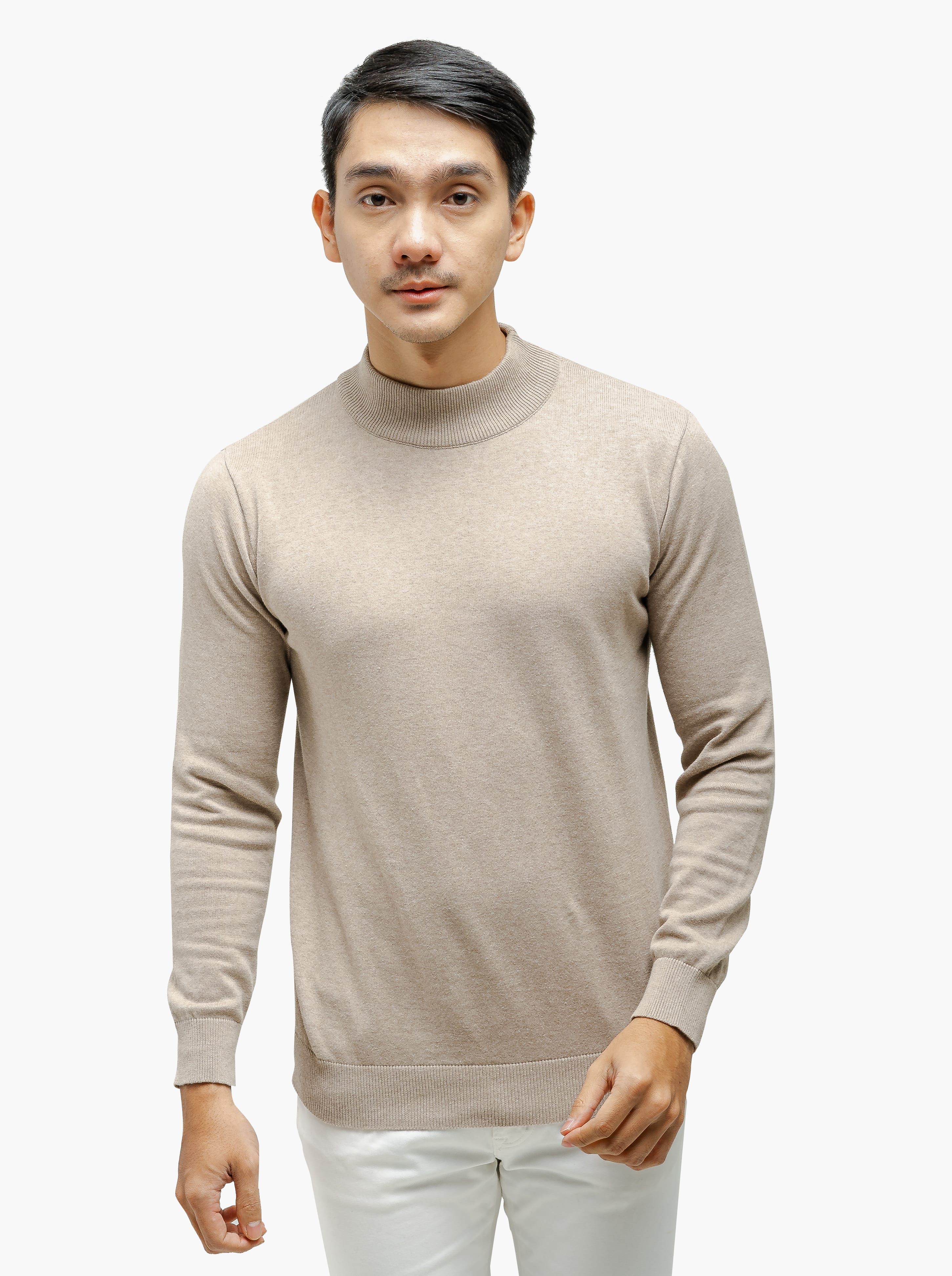 Gomuda Knitwear Choco / S Mock Turtleneck Knitwear
