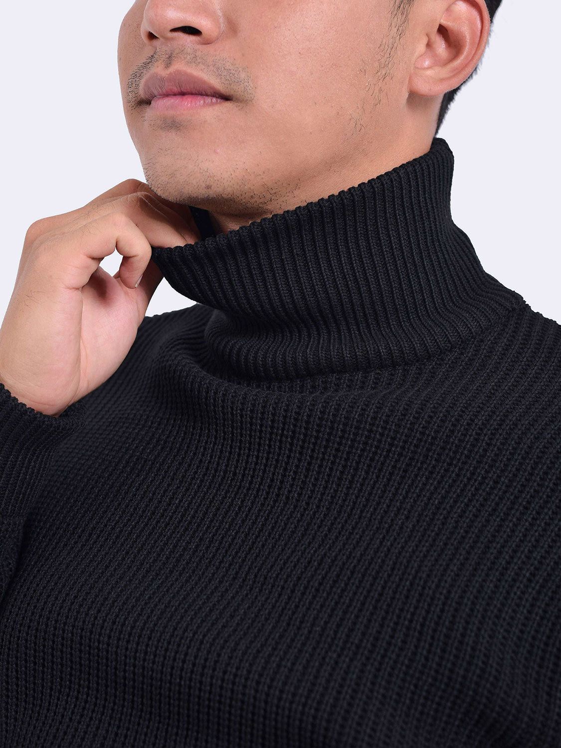 Cord-Turtleneck-Knitwear-Gomuda