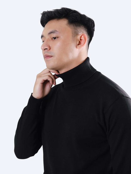 Black Roll Neck Knitwear - Gomuda