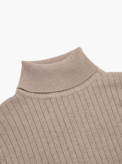 Choco Slimfit Ribbed Roll Neck Knitwear - Gomuda