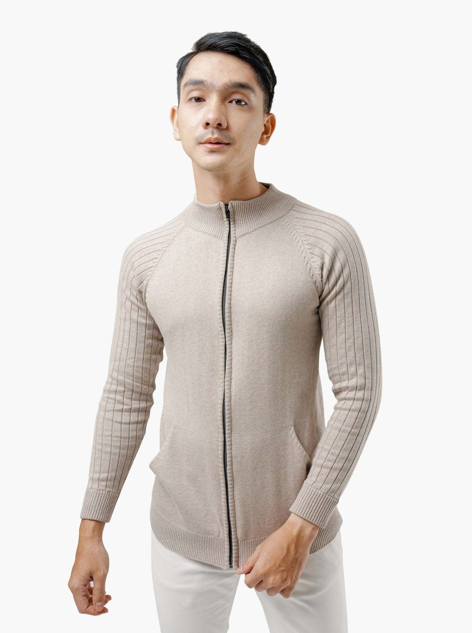 Choco Sporty Full Zip Knitwear - Gomuda