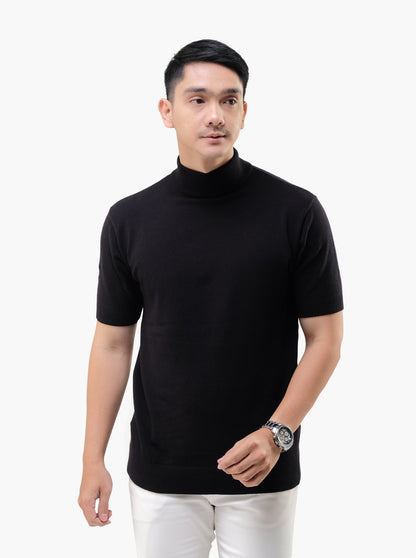 Mockneck Short Sleeve Knitwear - Gomuda