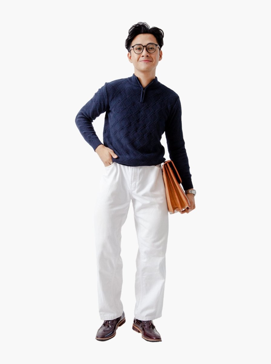 Cable-Diamond-Zip-Mockneck-Knitwear-Gomuda